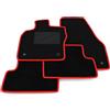 Somer Car Kit Tappetini Auto compatibili con Volkswagen T-Roc - Cabrio 2020-2025 | Set Tappeti in Moquette, Tappeto auto su misura, bordo rosso
