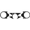 labelbike - Adesivo 3D Moto Piastra Forcella Sterzo Protezione e Decorazione in Resina compatibile con Kawasaki ZX-6R 2007-2008 - Colore Carbonio