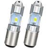 Ruiandsion 2 lampadine LED BA20D per moto 6V non polarizzate super luminose 3570 3SMD chipset 1000LM bianco alta/bassa luce sostitutiva per luci moto fari fendinebbia DRL