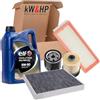 kW&HP KIT TAGLIANDO 4 FILTRI PER CAPTUR CLIO IV 1.5 DCI CON OLIO MOTORE ORIGINALE ELF 5 LITRI 5W30