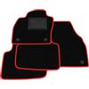 Generico Tappetini compatibili con Skoda Kamiq 2019-2025, bordo rosso, kit tappetini auto personalizzati, set tappeti in velluto, tappeto auto