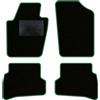 QUEMAR Tappetini Auto compatibili con Polo V 2009-2017 (6R - 6C) / Kit Tappeti Moquette e Gomma su Misura (Set 2 Anteriori + 2 Posteriori) / Ricami e Colori Personalizzati (0 Ricami, Bordo Verde)