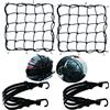 JiaHome 4pz (Rete Ragno Elastica*2 +Corda Elastica*2),Rete Elastica Moto Accessori per Moto Bici Portapacchi Coprire Appendere Casco Bagagliai con Ganci
