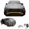 farbrothersonline COMPATIBILE CON LAND ROVER DEFENDER 3P TELO COPRIAUTO FELPATO CAPPOTTA IMPERMEABILE ANTIGRANDINE ANTIGELO XXL 572X215X150 COPERTURA PER AUTO CON ZIP LATERALE
