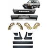 Generico Kit Paraurti e Modanature Esterne Compatibile con Fiat Panda 141 | Paraurti Anteriore + Posteriore + Staffe + Modanature Laterali | Finitura Nera