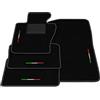 Generico Tappetini compatibili con BMW X3 E83 2004-2010, ricamo bandiera Italia, kit tappetini auto personalizzati, set tappeti in moquette, tappeto auto