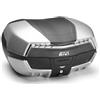 GIVI BAULETTO Monokey System portaoggetti BAULE V58NT MAXIA 5 TECH Per Scooter Moto 2 CASCHI 58 litri TOPCASE Posteriore NERO CON CATADIOTTRO TRASPARENTE E QUATTRO COVER VERNICIATE IN COLOR ALLUMINIO