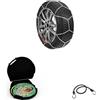 farbrothersonline CATENE DA NEVE PER PNEUMATICI 245/45-19 CERCHIO 19 (16467) COPPIA DI CATENE MAGLIA COMPATTA 12MM OMOLOGATE LAMPA PER AUTO PER GOMME RUOTE EMERGENZA GHIACCIO AUTOVETTURE