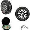 farbrothersonline CATENE DA NEVE 245/70 17,5 PER RUOTE CON CERCHIO 17,5 COPPIA DI CATENE PER PNEUMATICI MAGLIA 12MM OMOLOGATE PER AUTO SU STRADA GHIACCIO CAVO IN ACCIAIO