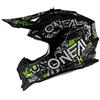O'NEAL | Casco Motocross | Bambini | MX | Calotta in ABS, standard di sicurezza ECE 22.05, Prese d'aria per una ventilazione ottimali | 2SRS Helmet Attack Youth | Nero Giallo neon | Taglia M