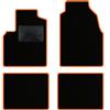 QUEMAR Tappetini Auto compatibili con Panda II 2003-2011 / Kit Tappeti in Moquette e Gomma su Misura (Set 2 Anteriori + 2 Posteriori) / Ricami e Colori Personalizzati (0 Ricami, Bordo Arancio)