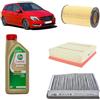 Generico Kit 3 filtri tagliando + 7L olio Edge 5W30 LL per Classe B W246 W242 gasolio 2143CC 200CDI 220CDI (2011-2018)