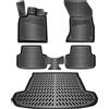 ELMASLINE 3D Tappetini Gomma e Vasca Baule per Hyundai Tucson III 2015-11/2021 (terza generazione TL/TLE) | Tappetini Auto | Vasca per il bagagliaio | Accessori auto