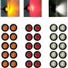 Ricoy - Luci a LED rotonde da 1,9 cm per auto e camion, 12 V, luci di posizione o d'ingombro per la parte frontale, posteriore o laterale, impermeabili