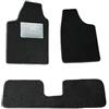 Generico Tappetini Auto compatibile per Panda 750-1000 (1986-2003), Set Completo in Moquette Nera, con Battitacco in Gomma