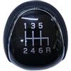 Dogkapm Gear Shifter Manopola Per Ford Per Mondeo 4 Mk4 Per Focus Per S-Max C-Max Kuga Galaxy Pomello Del Cambio A 5/6 Velocità In Pelle Con Leva Headball Pomelli Leva Cambio Auto(Black 6 speed 246R)