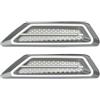 Slakerbe 1 coppia di prese d'aria auto decorative esterne, universali prese d'aria per il flusso d'aria, ingresso d'aria, griglia di ventilazione del cofano, adesivo decorativo, argento