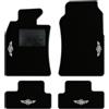 QUEMAR Tappetini Auto compatibili con MINI R50 R52 Cabrio R53 2001-2007/ Kit Tappeti Moquette e Gomma su Misura (Set 2 Anteriori+2 Poster.)/ Ricami e Colori Personalizzati (Bordo Antracite, 4 Ricami)
