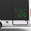 Generico Adesivo sticker camper frase frasi AMORE CAMPER PASSIONE MARE -caravan roulotte- accessori grafiche fiancata scegli colore cod.1978 (064 Verde Lime, cm 57 x 40)