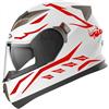 Decalart Kit 19 Adesivi Casco elmetto moto universali valigia pc - Toro corna bull strisce fasce stickers strips decalcomanie stickers casco Cod.L120 (032 Rosso)