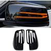 Cakievro Gusci Specchietti Retrovisori Neri - Coppia Clip-On Ricambio per Benz A-Class W176 B W246 C-Class W204 CLA W117 GLA X156 GLK X204 - Finitura Nero
