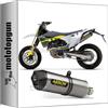 MOTOTOPGUN arrow scarico omologato + raccordo open race-tech alluminio fondello carby compatibile con ktm 690 smc r 2024 mototopgun
