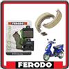 GSC RICAMBI SRL KIT PASTIGLIE PASTICCHE FRENO FRENI ANTERIORI E GANASCE POSTERIORI FRENO FERODO COMPATIBILI PER PIAGGIO NRG 50 2T MC2 EXTREME E1 MODELLO FRENO A TAMBURO POSTERIORE DAL 1999 AL 2001 FDB680 - FSB938