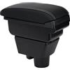 ZENVI Compatible with OPEL Corsa F Braccioli 2019-2026 | linea bianca,Braccioli,Console Centrale Organizer Immagazzinaggio Scatola,Doppio Spazio,Piastra appoggio gomito estesa