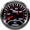 ETOPARS Universale Auto Olio Pressa Manometro 2 Pollici 52mm Pressione Dell'olio Misuratore 0-100 Psi Olio Press Puntatore Indicatore Calibro Bianco Luce Olio Pressione Strumenti Fumo