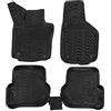 J&J AUTOMOTIVE Tappetini Auto in Gomma su Misura per Skoda Yeti 2009-2017, Set da 4 Pezzi, Bordo Alto 4 cm, Antiscivolo, Inodore, Colore Nero