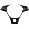 SFUO Coperchio del volante per auto ABS Chrome Trim Decoration Sticker Fit For Volkswagen VW Golf 7 GTI MK7 POLO 2014 2015 JETTA MK6 2015 Copertine per adesivo volante (Color Name : Black)