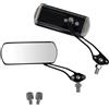 A-Pro Coppia Specchietti Retrovisori Specchi Moto Chopper Nero DX+SX Custom