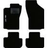 QUEMAR Tappetini Auto compatibili con Alfa Romeo 147 dal 2000 / Kit Tappeti in Moquette e Gomma su Misura (Set 2 Anteriori + 2 Posteriori) / Ricami e Colori Personalizzati (Bordo Nero, 1 Ricamo)