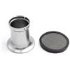 Yuanpgky Filtro dell'aria per carburatore per moto, 50 mm, con schermo a rete, struttura in lega di alluminio, adatta a carburatori da 24/26/28/30 mm, parte di ricambio per ATV (argento)
