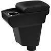 YJYWZH Compatible with Renault Clio 4 Braccioli per Renault Clio 3 III IV Bracciolo Auto Console Centrale Scatola Portaoggetti Cuoio Nero Supporto del Braccio con Porta USB