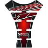 Tankpad Paraserbatoio adesivo, Tankpad, Tankscutz, Protection de resevoir, resinato effetto 3d compatibile con YAMAHA Fazer FZS 600 1000 rosso