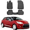OMAC Tappetini in Gomma Tappetini Compatibili con Citroen DS3 2010-2019 TPE Tappetini Auto Nero 4X
