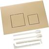 Generic For Geberit for Sigma01 for Sigma10 for Sigma20 for Sigma21 for Sigma30 for Sigma50 for Sigma60 Placca di scarico doppia, pulsanti cromati Materiale plastico 164x246x12mm for WC da bagno(Gold)
