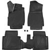 J&J AUTOMOTIVE Tappetini Auto in Gomma su Misura per Lada Lada Niva 2009-2019, Set da 4 Pezzi, Bordo Alto 4 cm, Antiscivolo, Inodore, Colore Nero