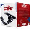 HOOK Gancio di traino rigido AHK compatibile con Peugeot Partner II Van/furgon 04.2008-2018 + kit elettrico universale a 7 poli