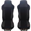 Generic Coprisedili per camion progettati per adattarsi a IVECO STRALIS S-WAY HI-WAY HI-WAY in ecopelle con fili grigi