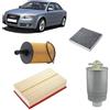 OP Kit tagliando 4 filtri compatibile con Audi A4 B7 2.0 TDI,BRF/BVG/BRD/BLB