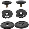 ibasenice Porta Casco Moto Kit Base Meccanismo per Visiera Casco Moto Ricambi in PC Nero 6 Pezzi Facile da Installare