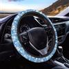 Xoenoiee - Coprivolante per Volante con Motivo Fiori di Margherite Blu Stile Tie-Dye - Accessorio Universale per Auto, Coprivolante Durevole con Rivestimento Antiscivolo, per Volante