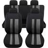Susy Shop Coprisedili Auto Modello Universale Per Auto Utilitarie Medie Piccole Modello LS07 Colore Grigio Kit Anteriore e Posteriore Non Adatto ai SUV