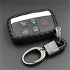 M.JVisun Morbido Silicone TPU Chiave Auto Protettiva Custodie Cover per Land Rover Discovery 4/Sport Freelander 2 per Range Rover Evoque/Sport/Velar Chiave - Nero - Intrecciato Portachiavi