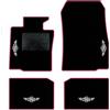 QUEMAR Tappetini Auto per MINI Countryman R60, Bordo Rosa, 4 Ricami | anche Paceman R61 / 2010-2016 / Kit Tappeti Moquette e Gomma su Misura / Set 2 Ant. + 2 Post./ Ricami e Colori Personalizzati