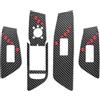 Himwqfuh Per A4 B9 Per A5 2017-2024 Pannello Alzacristalli 4 Pezzi Adesivi Sportivi Accessori Per La Messa A Punto Degli Interni Dell'auto Interno(Carbon Leather LHD A)