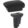 kjjukrhfs Poggia braccio Auto Per Fiat 500 Box Portaoggetti Centrale Per Bracciolo Auto Dedicato, Rialzato E Retrofit Bracciolo console centrale(A black line No USB)