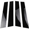 DZNEFYUP Auto Porta Pilastro Trim Adesivo Finestra B-montanti Post Accessori Styling Per VW Per Golf 6 2009 2010 2011 2012 2013 Pilastri lucidati(Nero lucido)